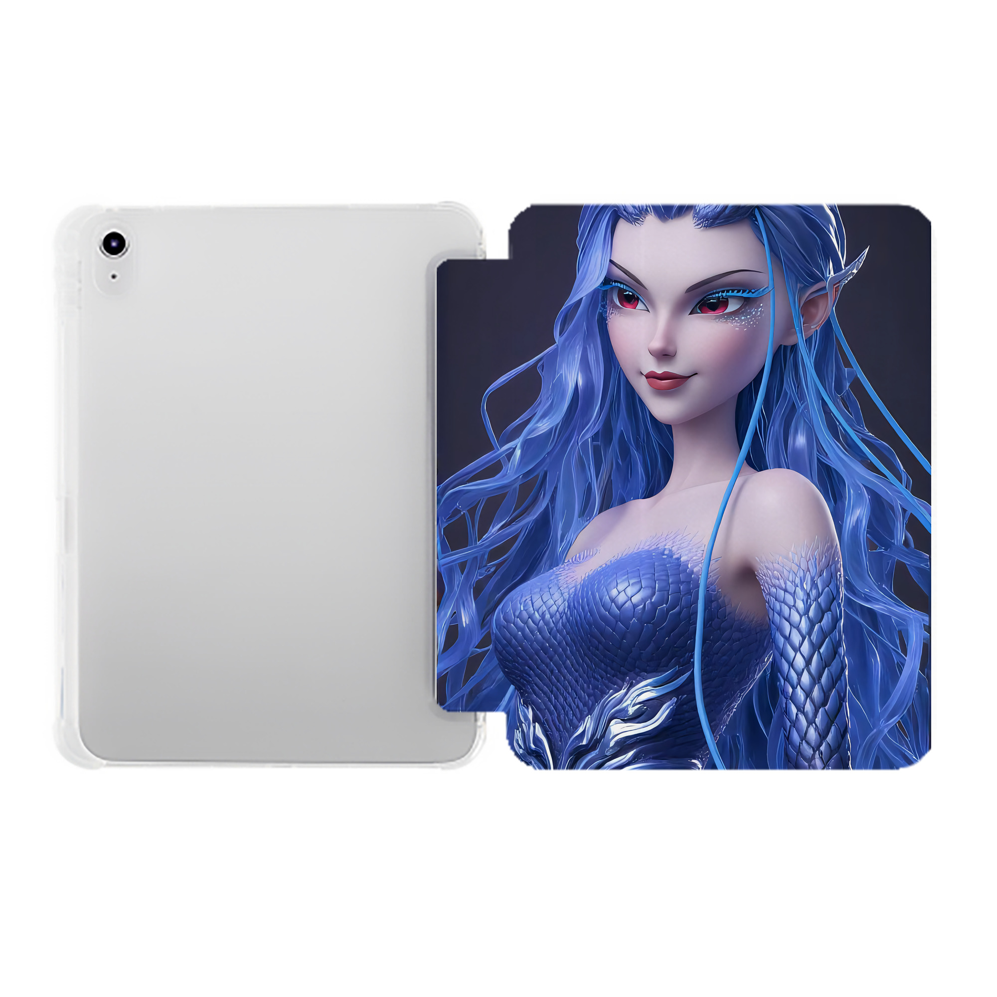 （画像用） Ne Zha 2 ナタ 魔童の大暴れ IPad ケース ペン収納付き 三つ折りスタンド PUレザー×シリコン 対応機種9.5/10.5/10.9インチ
